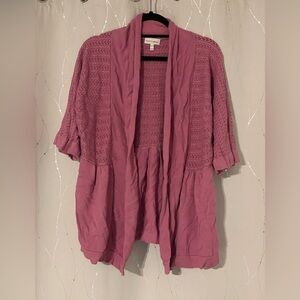 Fashion bug 3/4 sleeve pink cardigan